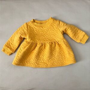 First Impressions Mustard Quilted Baby Top